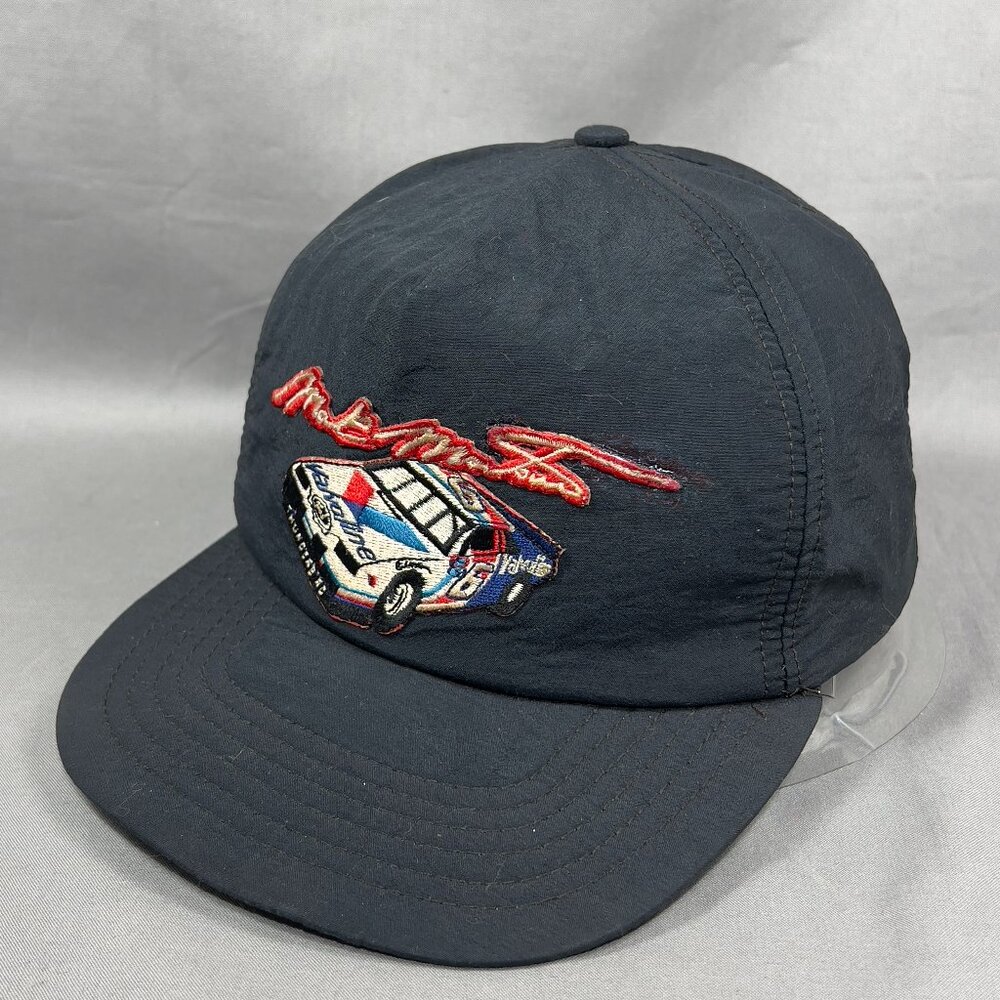 Vtg Mark Martin #6 NASCAR Snapback Hat Black Ford Thunderbird Valvoline USA Mens